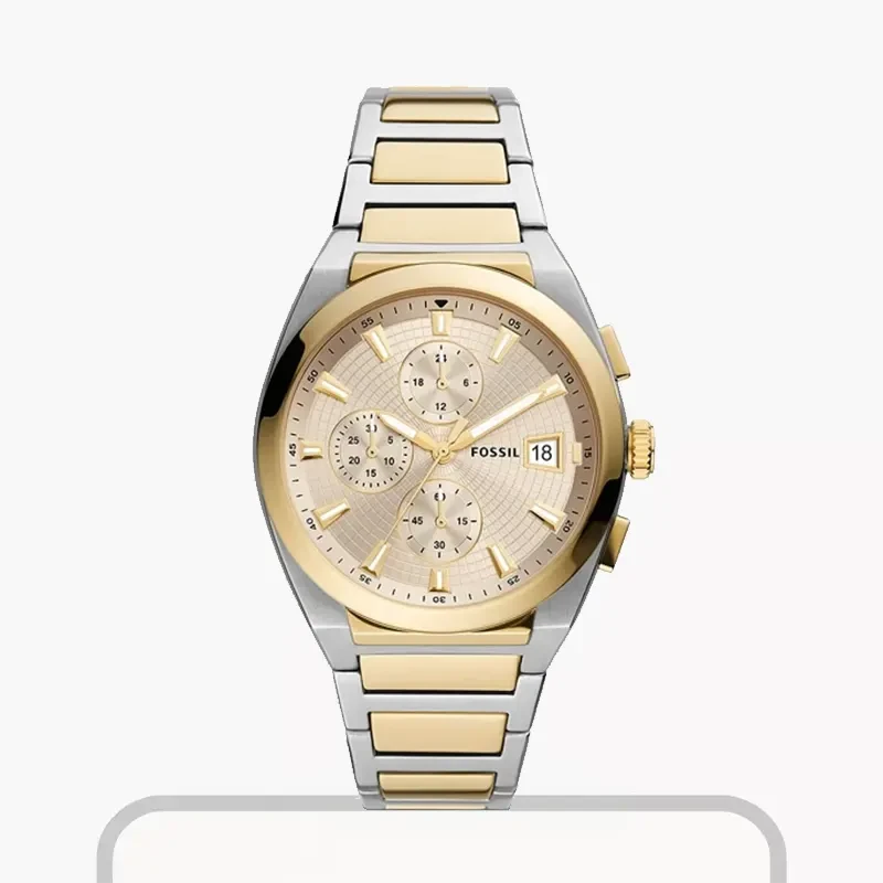 Fossil Everett Chronograph Cream Dial Men's Watch | FS5796